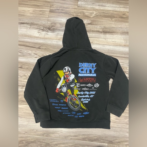 Lot of 3 Tek Gear Hooded Sweatshirt Boys Size Medium Size 10/12 Black Gray BMX - Picture 6 of 6